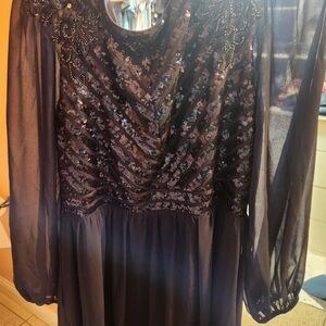 Elegant Black Sequin Dress